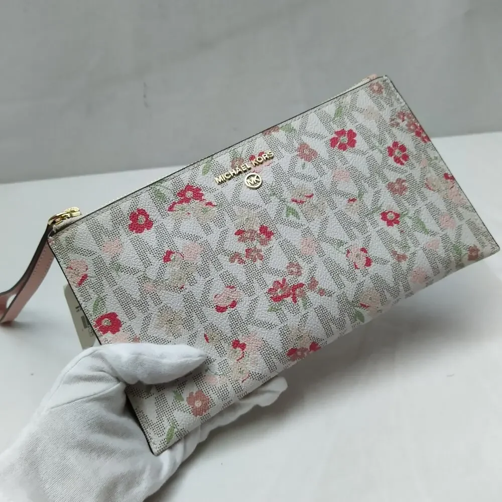 Michael Kors Jet Set Multicolor Leather Zipper Credit Card Wristlet - NWT $128